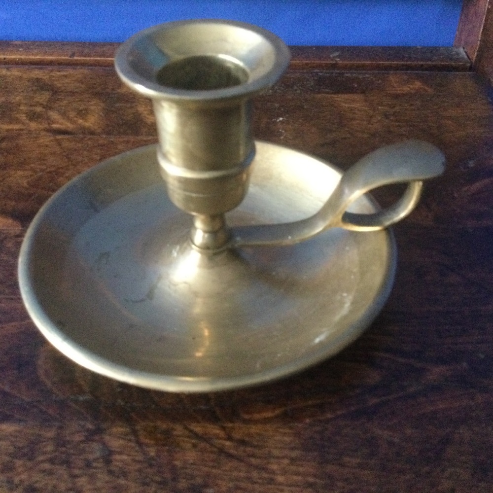 Vintage Brass Candle Holder Chamberstick
